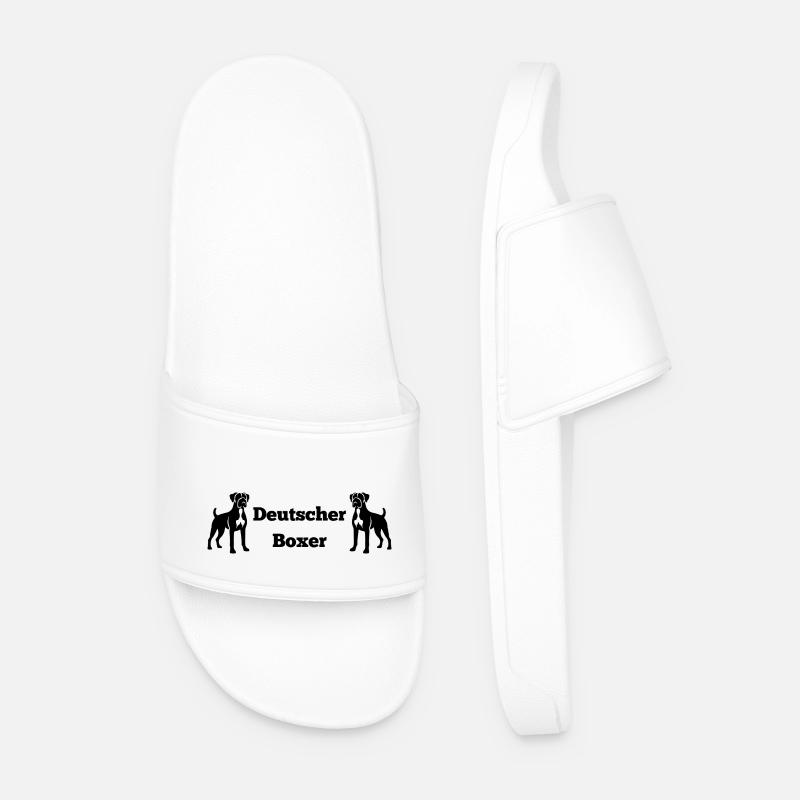 Deutscher Boxer - Männer Badelatschen - Weiß