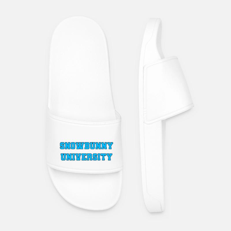 Snowbunny University - Men’s Pool Sliders - white