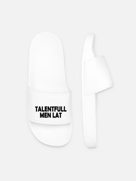 talented but lazy - Men’s Pool Sliders - white