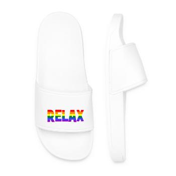 RELAX - Entspannen - Entspannung - chill - chillen - Männer Badelatschen - Weiß - Vorne