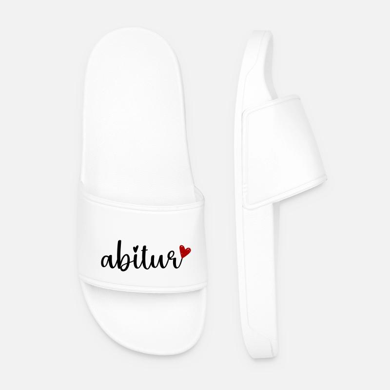 Abitur - Männer Badelatschen - Weiß