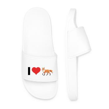 I love Foxes - Cute Pet Design - Männer Badelatschen - Weiß - Vorne