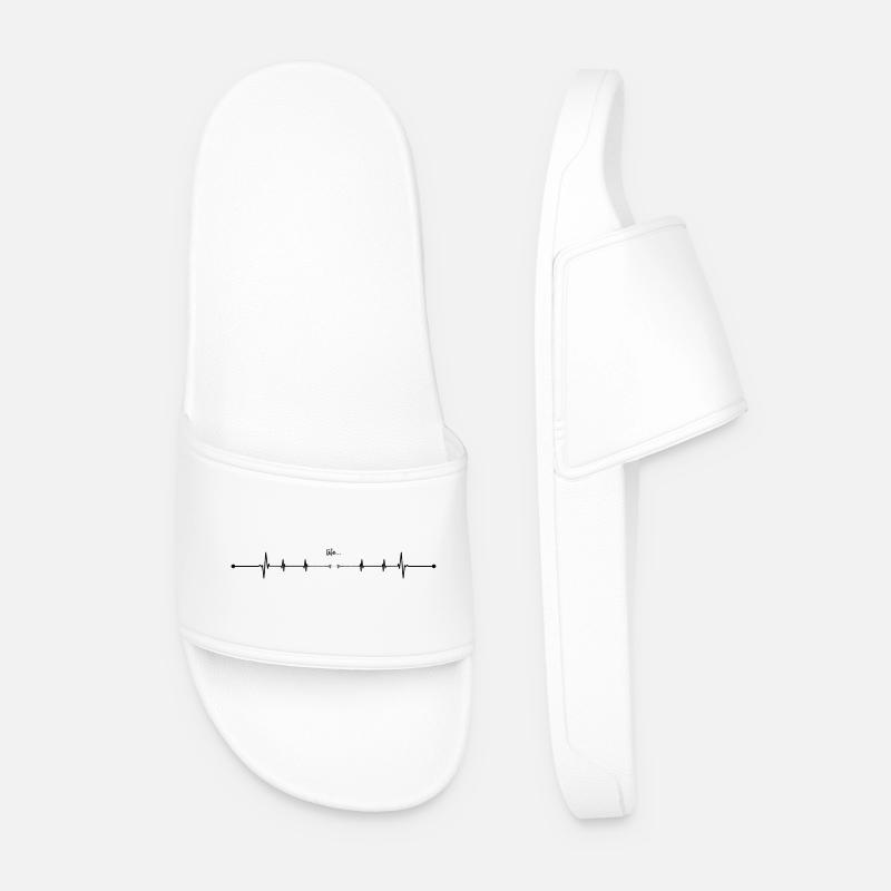 Please upload the design image - Men’s Pool Sliders - white