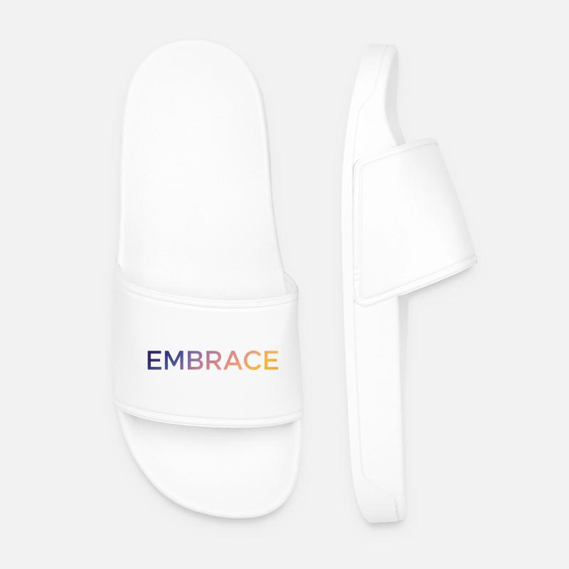 Embrace - Männer Badelatschen - Weiß