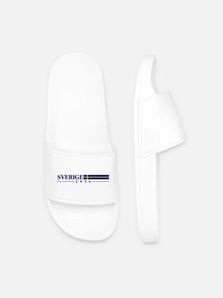 Drapeau de Suède 2026 - Claquettes Homme - blanc
