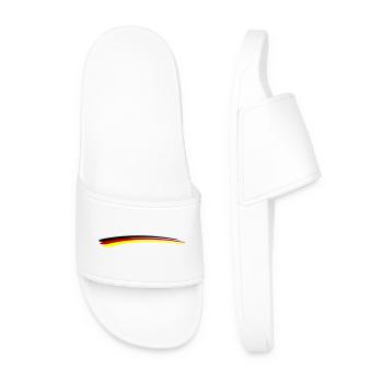 Germany Flag Line - Men’s Pool Sliders - white - Front