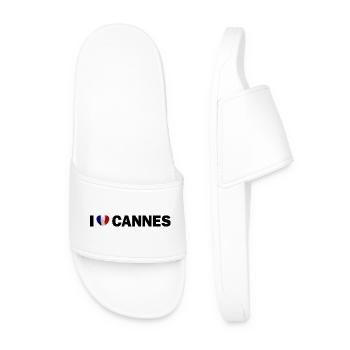 I love Cannes France - Men’s Pool Sliders - white - Front