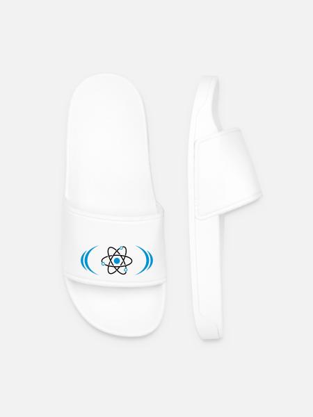 Atom symbol radioactive - Men’s Pool Sliders - white