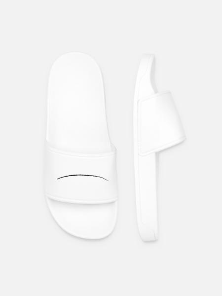 coup de pinceau rayé ligne - Claquettes Homme - blanc