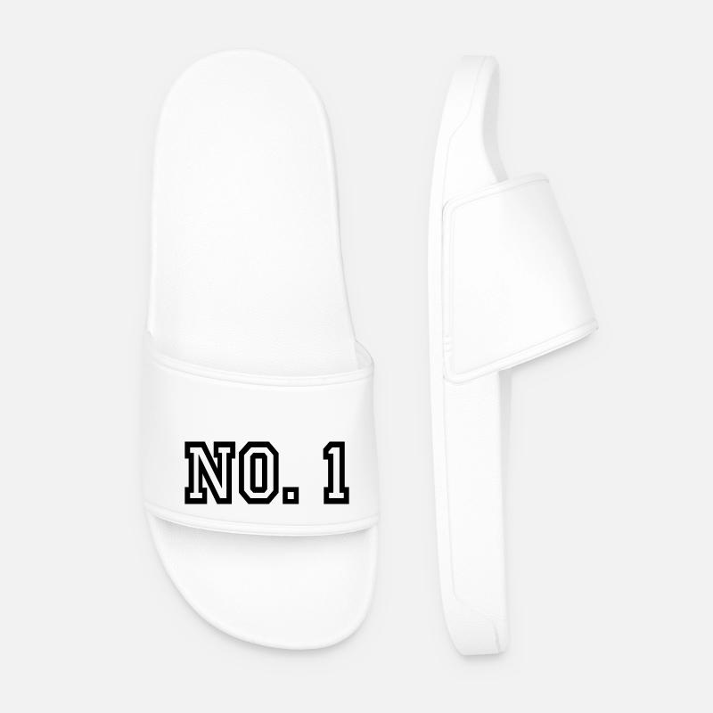 Nummer 1 - Männer Badelatschen - Weiß