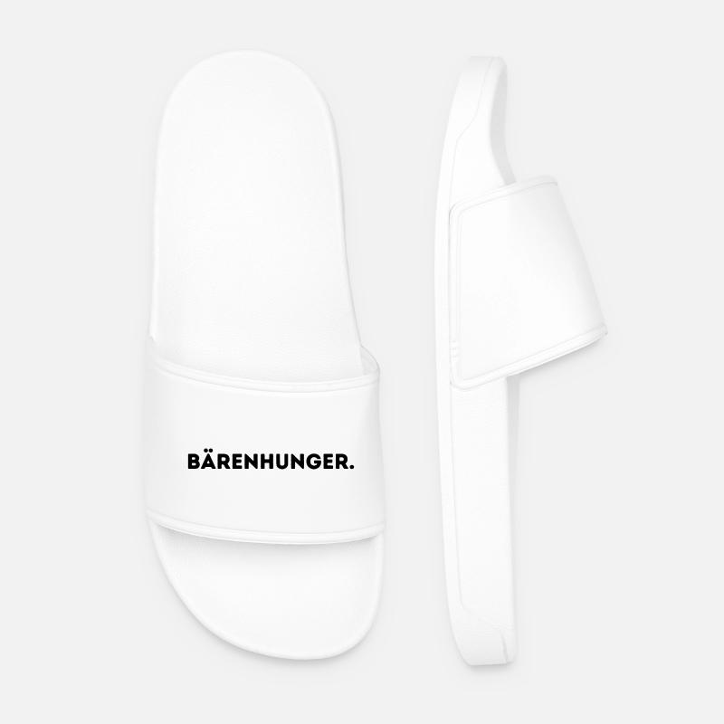 Bärenhunger. - Männer Badelatschen - Weiß