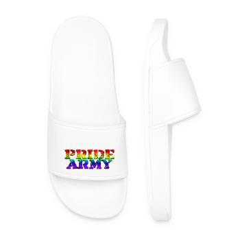 Pride Army - Men’s Pool Sliders - white - Front