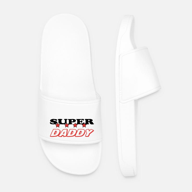 SUPER DADDY - Men’s Pool Sliders - white