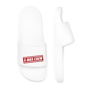 X-Mas Crew Christmas Team - Men’s Pool Sliders - white - Front