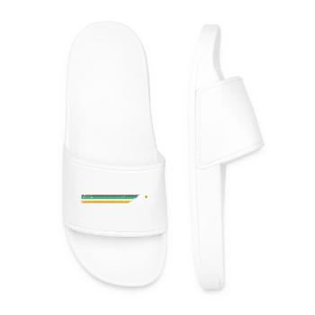 Mountain stripes - Men’s Pool Sliders - white - Front