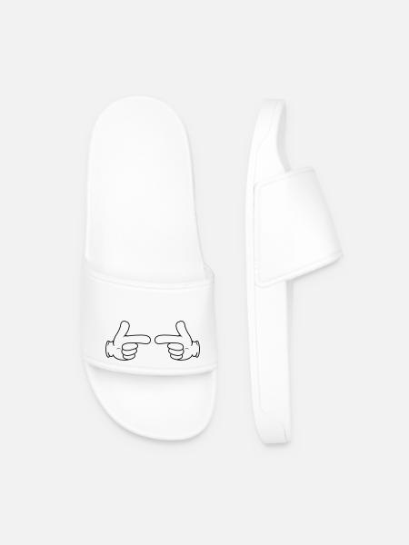 Index finger 2 - Men’s Pool Sliders - white
