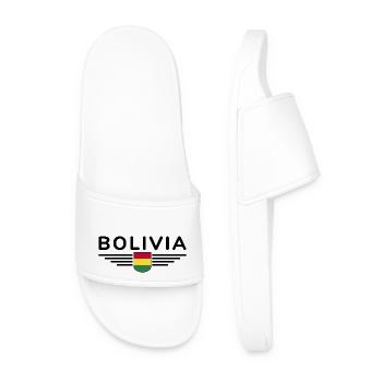 J’aime la Bolivie, T-shirt design de style élégance - Claquettes Homme - blanc - Devant