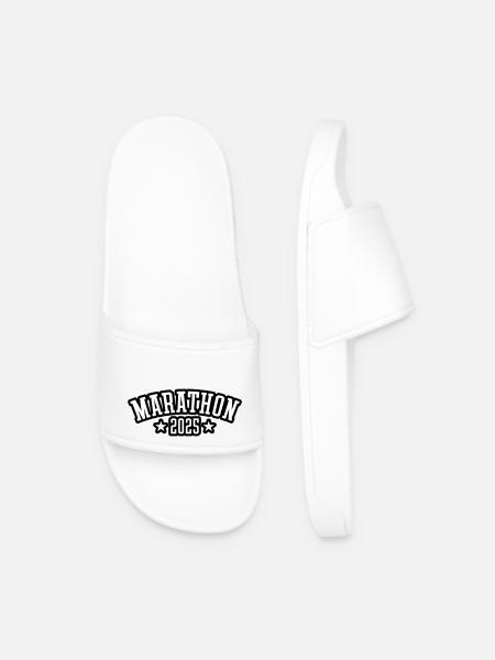 Marathon 2025 Running - Men’s Pool Sliders - white