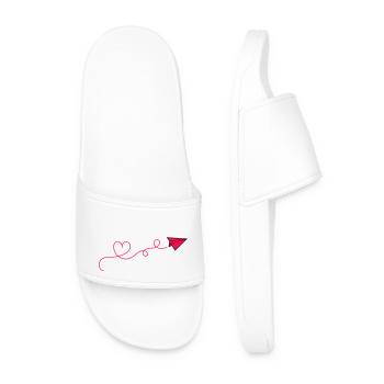Coeur d’avion en papier - Claquettes Homme - blanc - Devant
