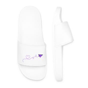 Coeur d’avion en papier - Claquettes Homme - blanc - Devant