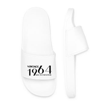 Vintage 1964 aged to perfection - Men’s Pool Sliders - white - Front