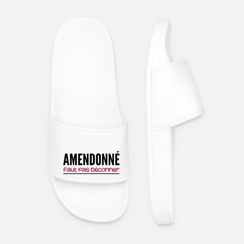 Amended, don't mess around - Men’s Pool Sliders - white
