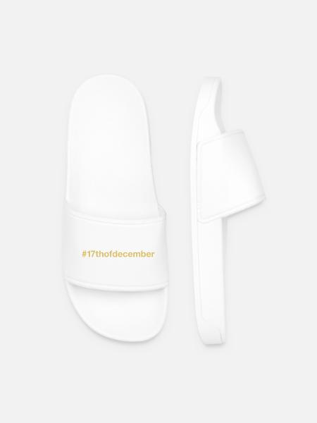 Né le 17 décembre Anniversaire - Claquettes Homme - blanc