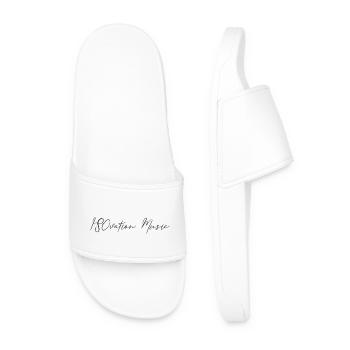 ISOvation Retro Logo (Black) - Men’s Pool Sliders - white - Front