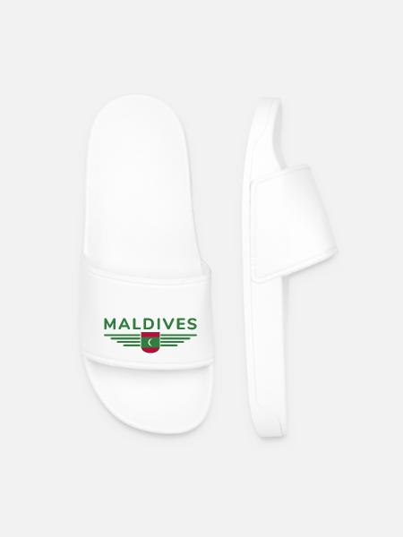 Maldives Fans: Exclusive Shirts - Men’s Pool Sliders - white