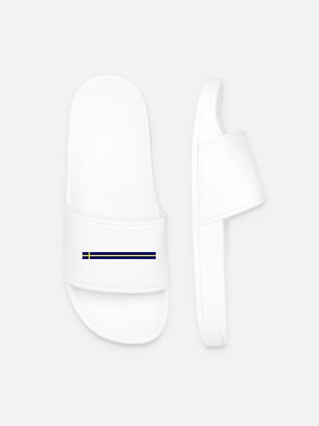 Sweden flag icon - Men’s Pool Sliders - white
