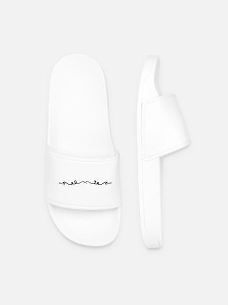 Ornament Line - Men’s Pool Sliders - white