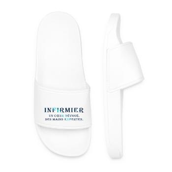 INFIRMIERE INFIRMIER DOCTEUR HUMOUR DRÖLES M - Claquettes Homme - blanc - Devant