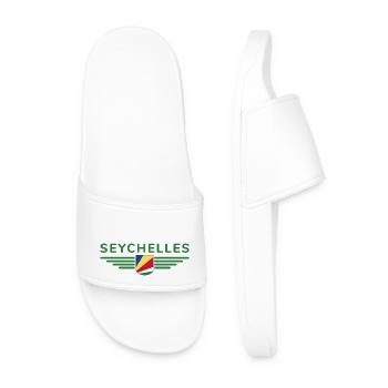 Seychelles fans: T-shirts for island dreams - Men’s Pool Sliders - white - Front