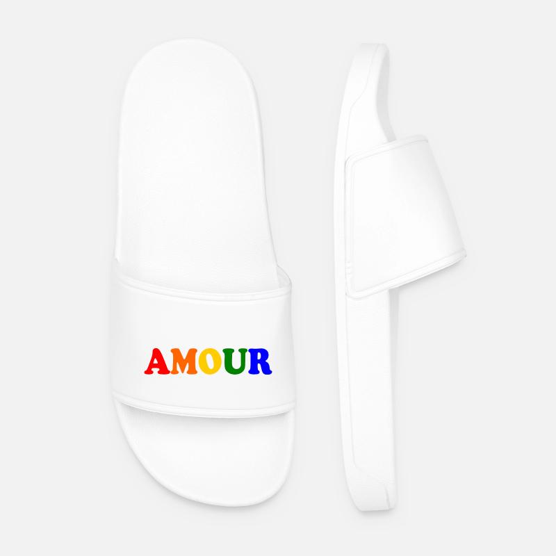 Amour - Männer Badelatschen - Weiß