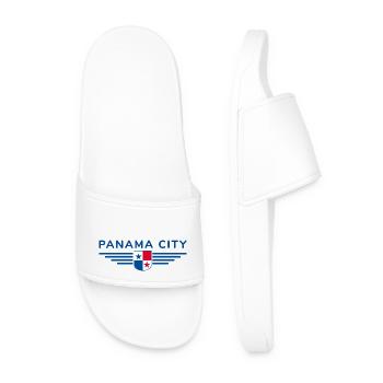 Panama City T-Shirt Design - Men’s Pool Sliders - white - Front