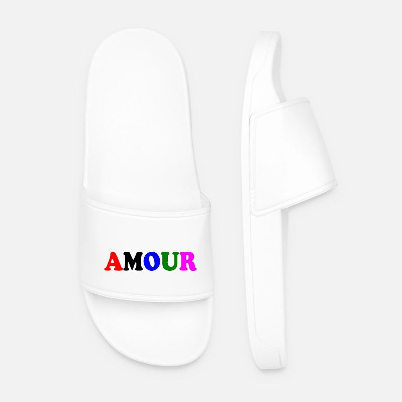 Amour - Männer Badelatschen - Weiß