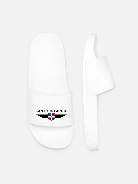 Santo Domingo T-Shirt Design - Men’s Pool Sliders - white