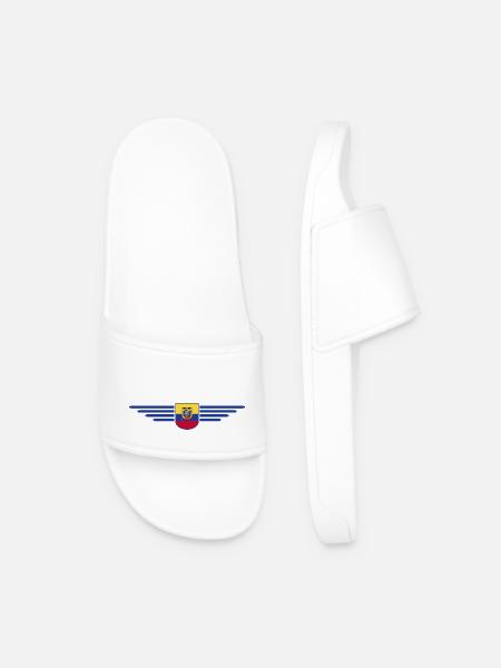 Ecuador Fans T-Shirt Design - Men’s Pool Sliders - white