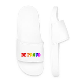 Be proud - Männer Badelatschen - Weiß - Vorne