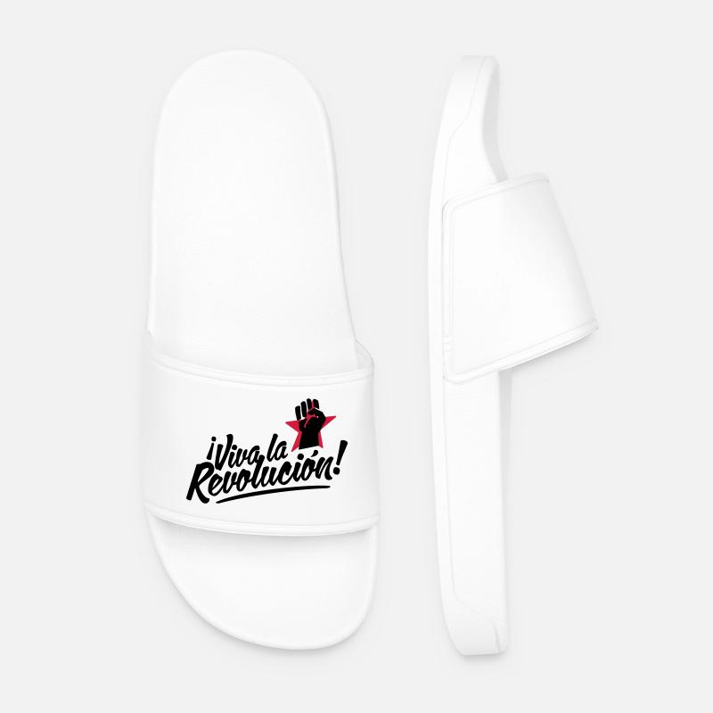 revolution fist - Männer Badelatschen - Weiß