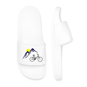 Fahrrad, Berge und Sonne - Männer Badelatschen - Weiß - Vorne
