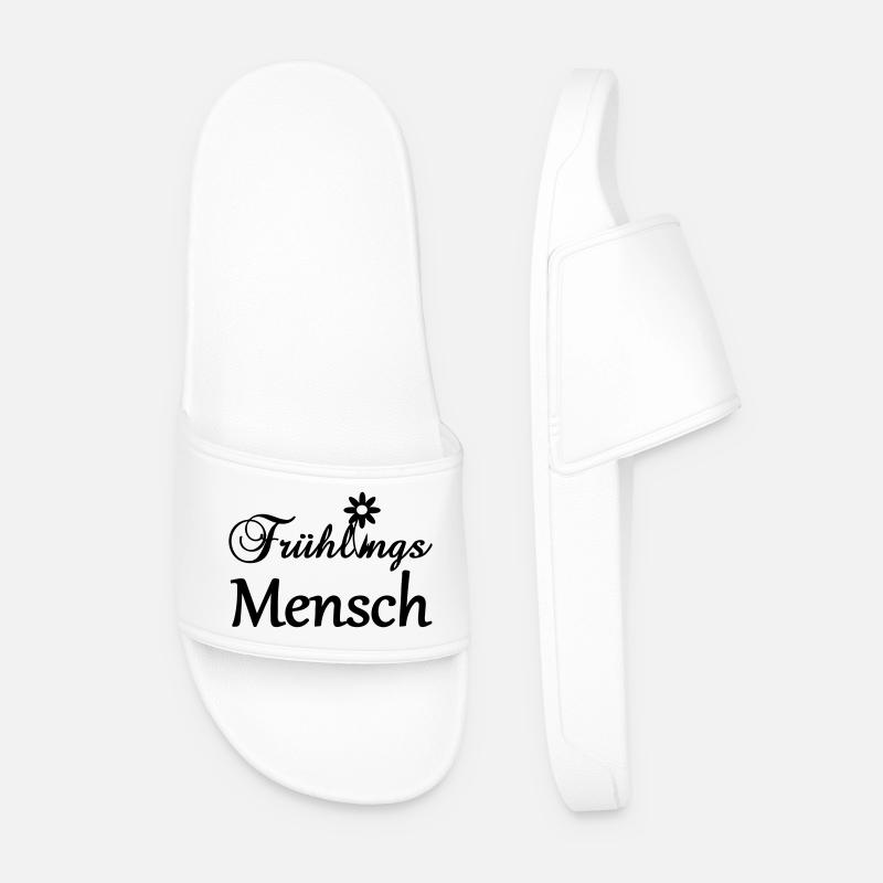 Frühlingsmensch Geschenk - Männer Badelatschen - Weiß
