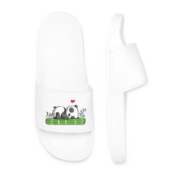 Panda bear dreams of love - Panda - Pandas - Comic - Men’s Pool Sliders - white - Front