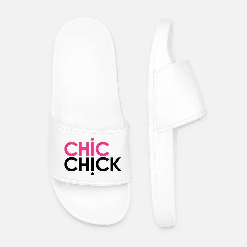 ChicChick - Men’s Pool Sliders - white