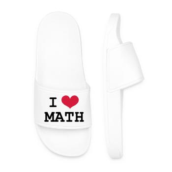 I Love Math - Claquettes Homme - blanc - Devant