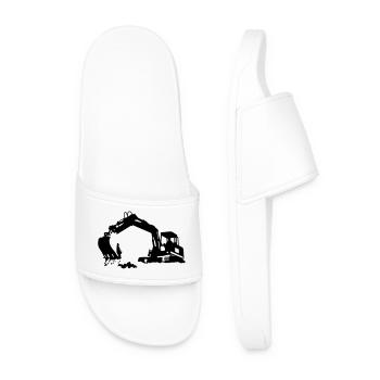 excavator - Men’s Pool Sliders - white - Front