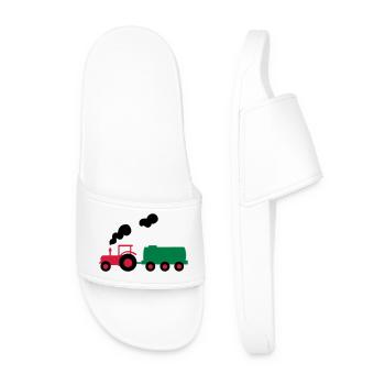 tracteur - Claquettes Homme - blanc - Devant