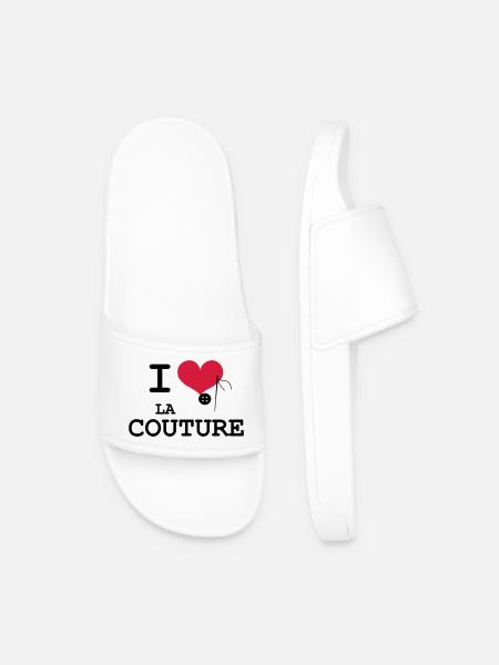 I Love la Couture - Claquettes Homme - blanc