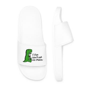 T-rex can't eat ice cream - Claquettes Homme - blanc - Devant