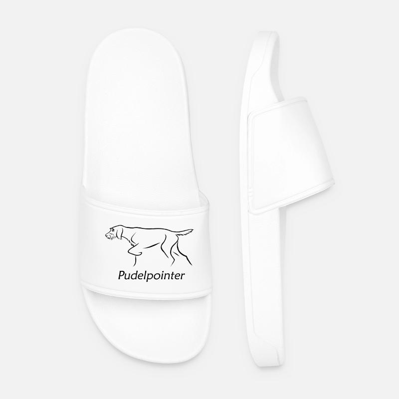 Poodle pointer - Men’s Pool Sliders - white